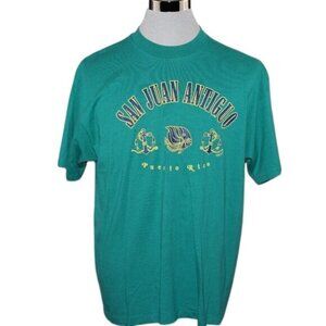 VTG San Juan Antiguo XL Puerto Rico 90's Hanes 50/50 T-Shirt Tee Graphic USA